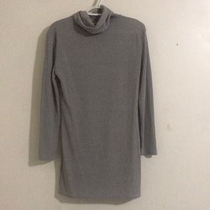 Cowl neck sweater dress